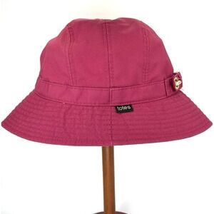 Totes Dark Pink Bucket Hat Womens One Size Adjustable Brim Cotton‎ Blend Taiwan